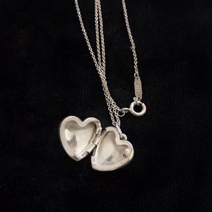 Tiffany & Co. Silver Heart & Photo Frame Necklace